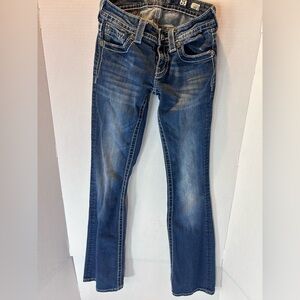 Miss Me Distressed Blue Flare Jeans